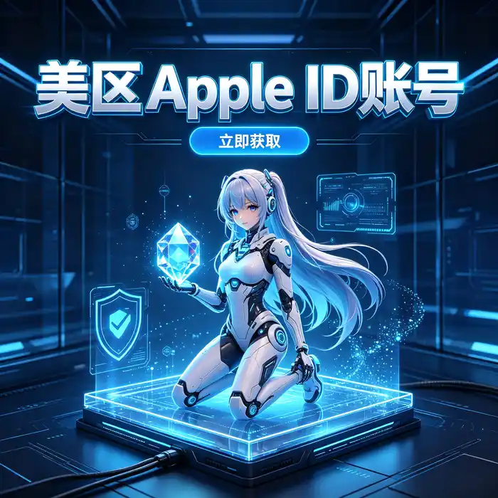 海外 Apple ID 使用指南主题图，展示简洁的数字设备与日常生活氛围